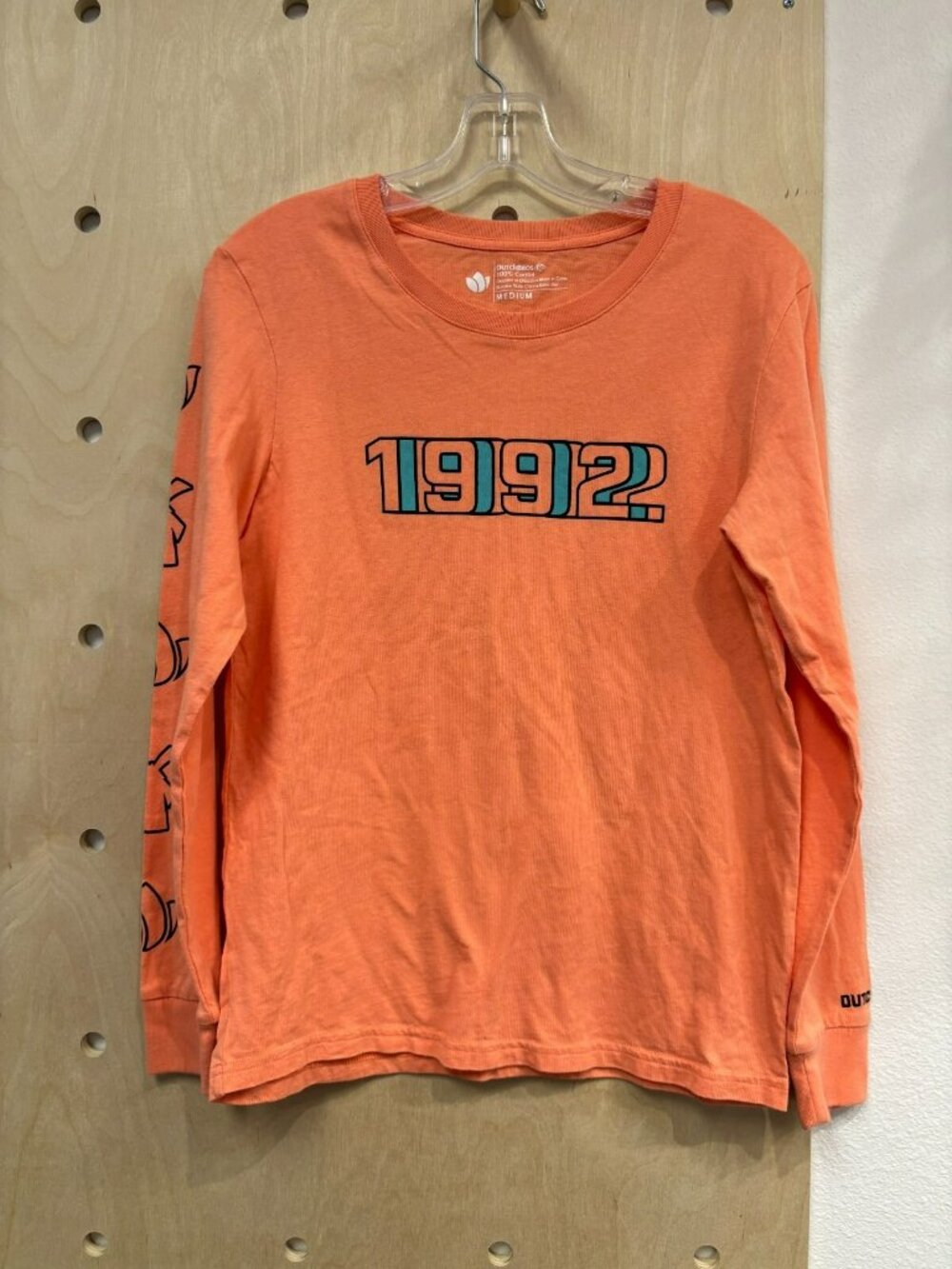 Dutch Bros Coffee Coral Long Sleeve Classic 1992 T-Shirt Size Medium - Picture 2 of 6
